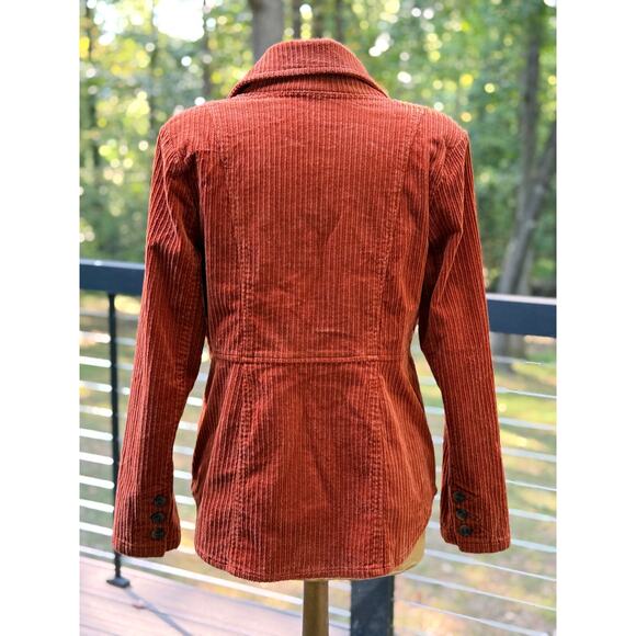 Cabi Rust Corduroy Jacket Style 4123 Wide Corduroy Double Breasted Blazer M - Picture 10 of 14